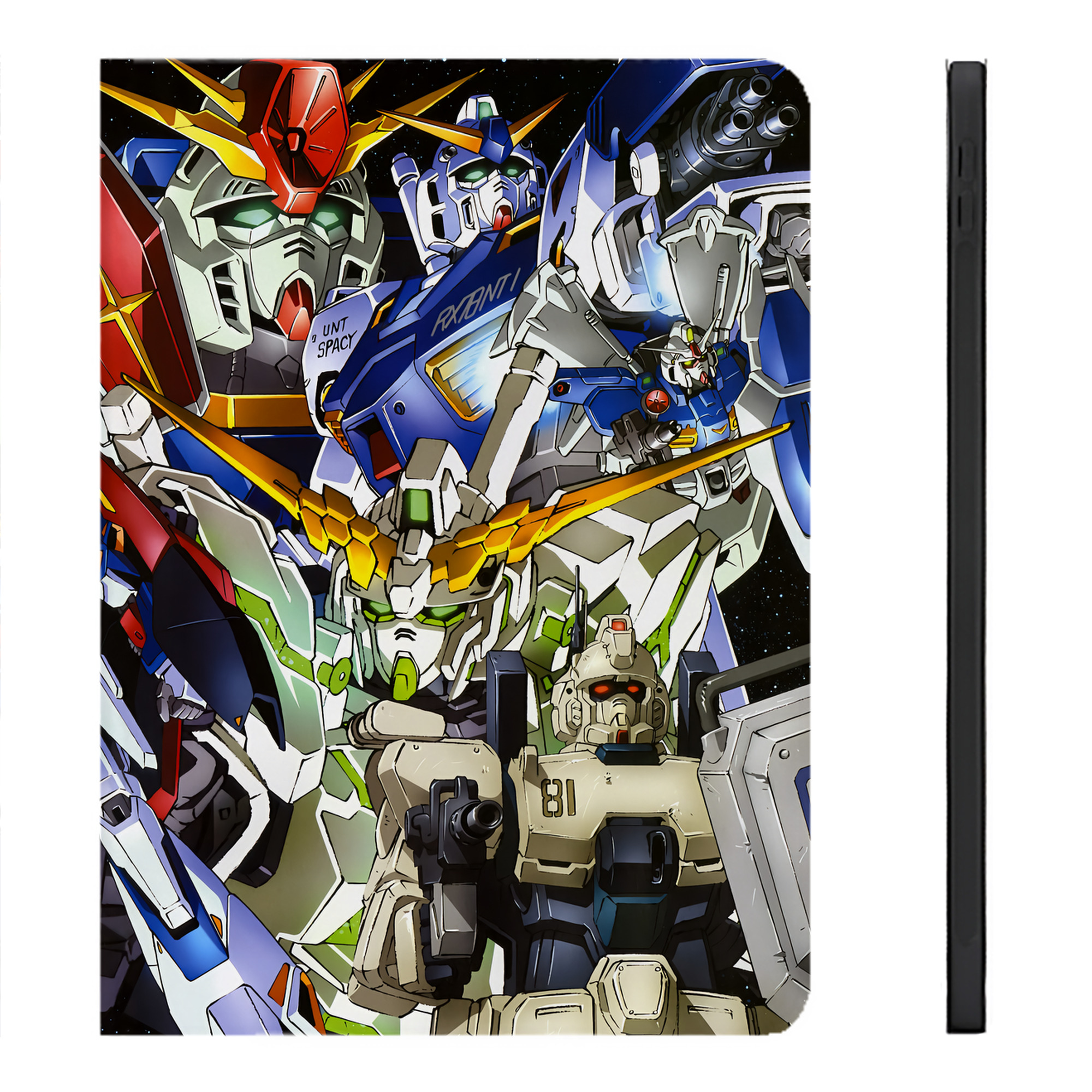 （画像用） 機動戦士ガンダム Mobile Suit Gundam IPadケース ペンホルダー付き ブックスタイルデザイン